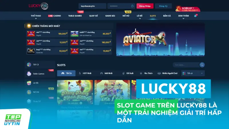 Slot game đa dạng