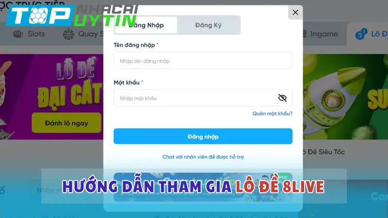 Hướng dẫn tham gia đánh đề tại 8LIVE