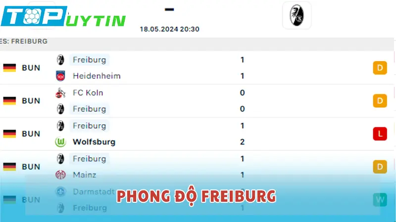 Phong độ Freiburg